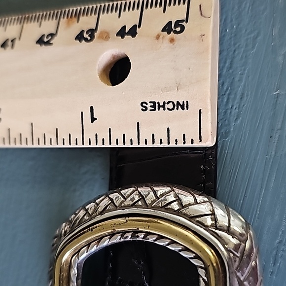 Reversible women's belt. Brown/black. Silver and gold hardware.  Size M/… - Picture 7 of 8